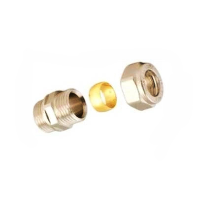 Фитинг подключения L и T-образной медной трубки D15 - 1/2" НР SANEXT