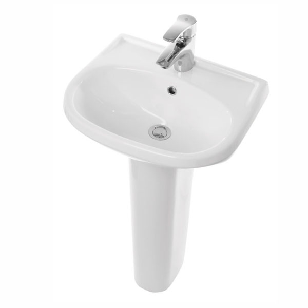 Умывальник КОМФОРТ на пъедестале белый