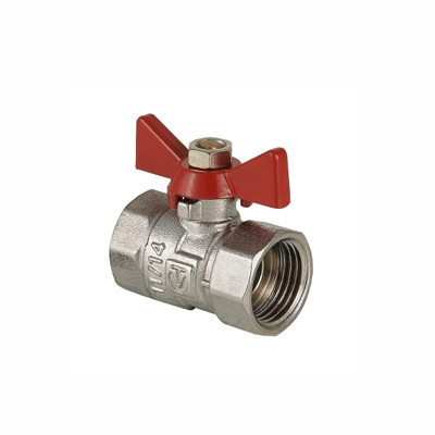 Кран шар. COMPACT, рукоятка бабочка 1/2" вн.-вн.  VT.092.N.04