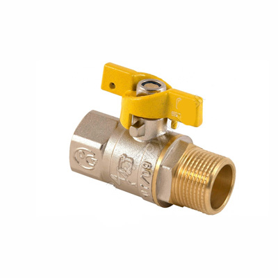 Кран шаровой для газа 1/2" в/н бабочка AQUALINK