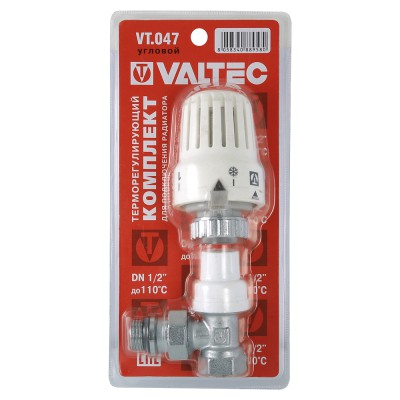 Клапан с термостатической головкой для рад. угловой 1/2" VT.047.N.04