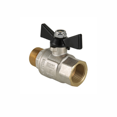 Кран шаровой  PERFECT, рукоятка бабочка 1/2" вн.-нар. VT.318.N.04
