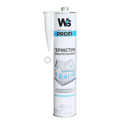 Герметик силиконовый нейтральный белый 300 ml WS  (1упак - 12 шт)