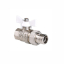 Кран шар. BASE с полусгоном 1/2" вн.-нар. белая рукоятка VT.227.NW.04