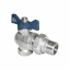 Кран шаровой со сгоном угловой FxM1/2 LU B бабочка вн-нар  AQUALINK